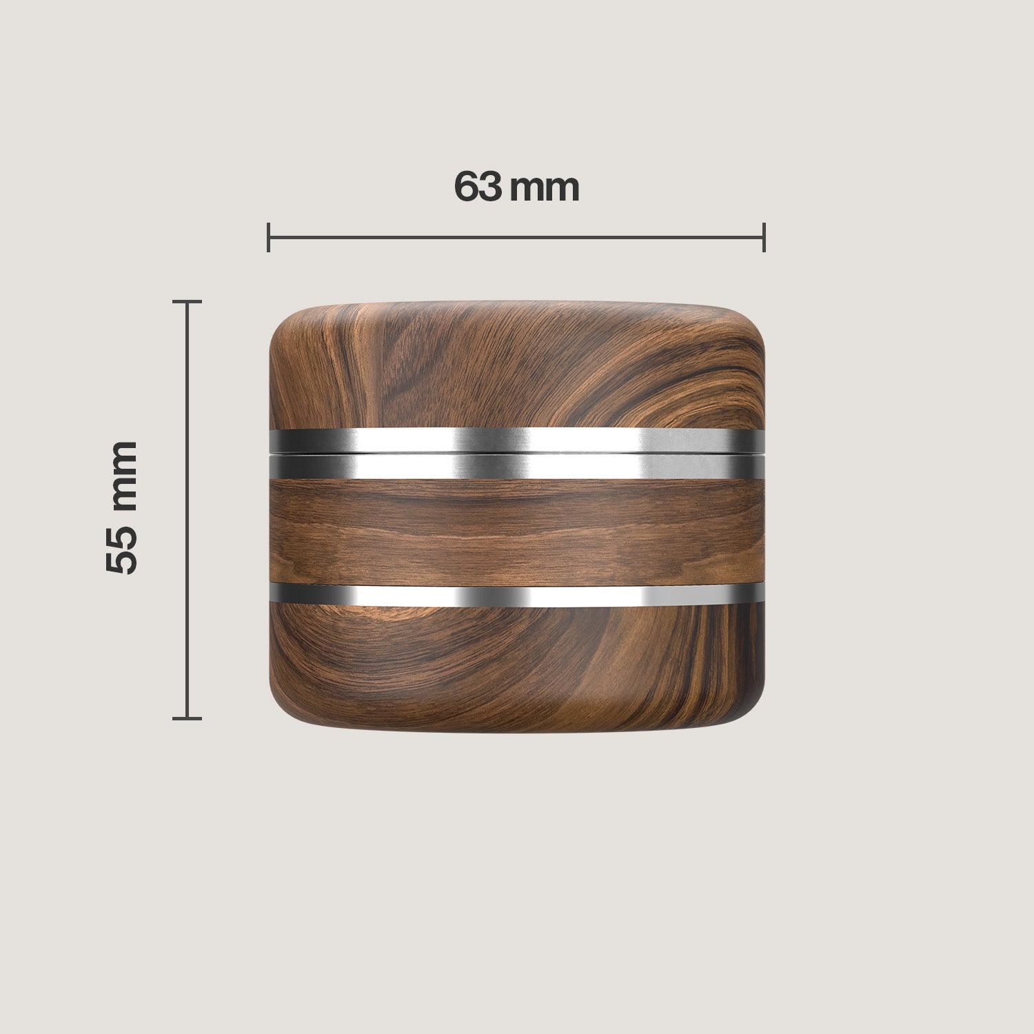 Bloomint Walnussholz Edelstahlgrinder 3-teilig 63mm