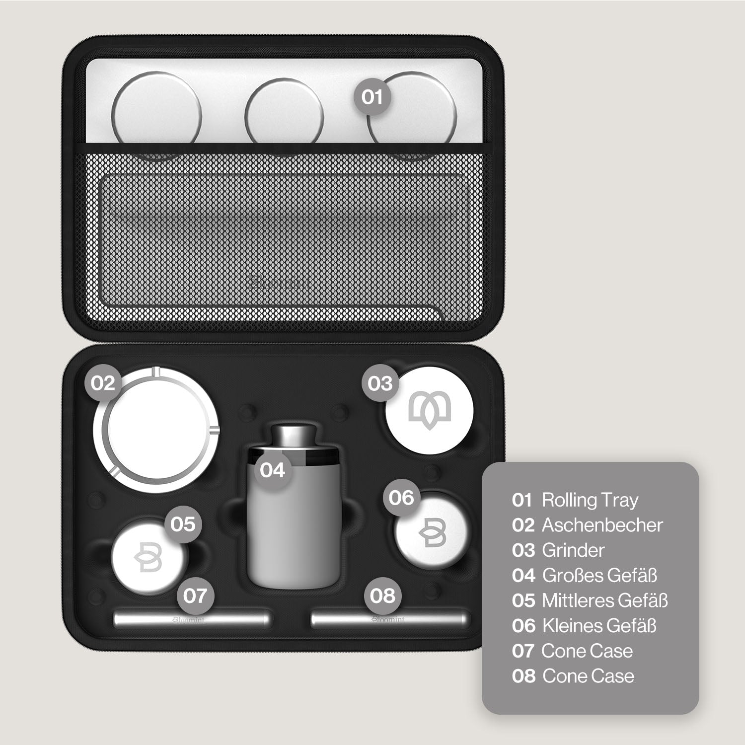 Bloomint Grinder Set Silber