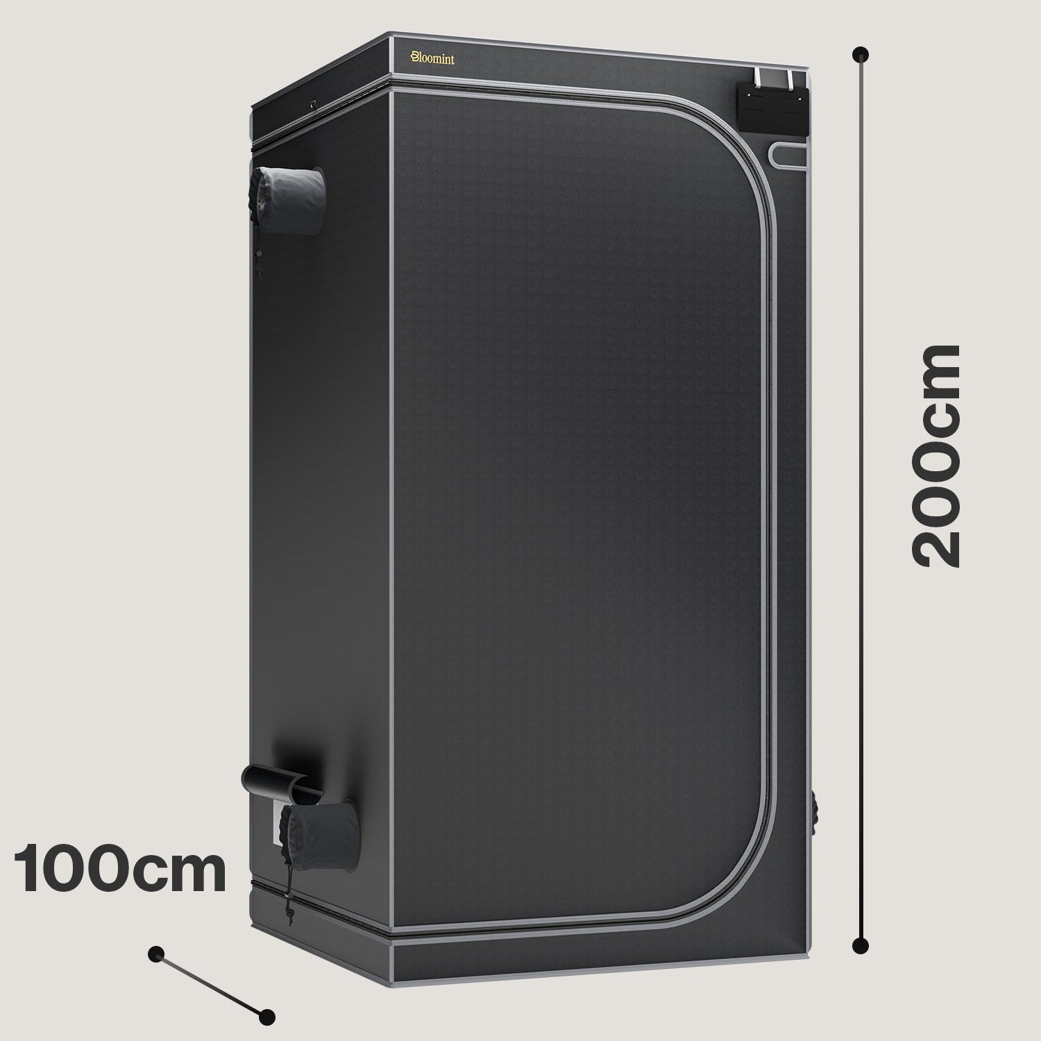 Bloomint Growzelt/Growbox 2.0, 100 x 100 x 200 cm, 1680D