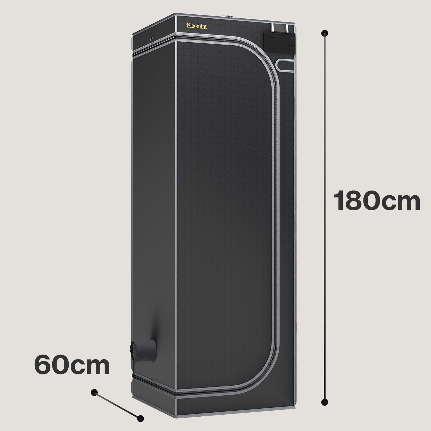 Bloomint Growzelt/Growbox 2.0, 60 x 60 x 180 cm, 1680D