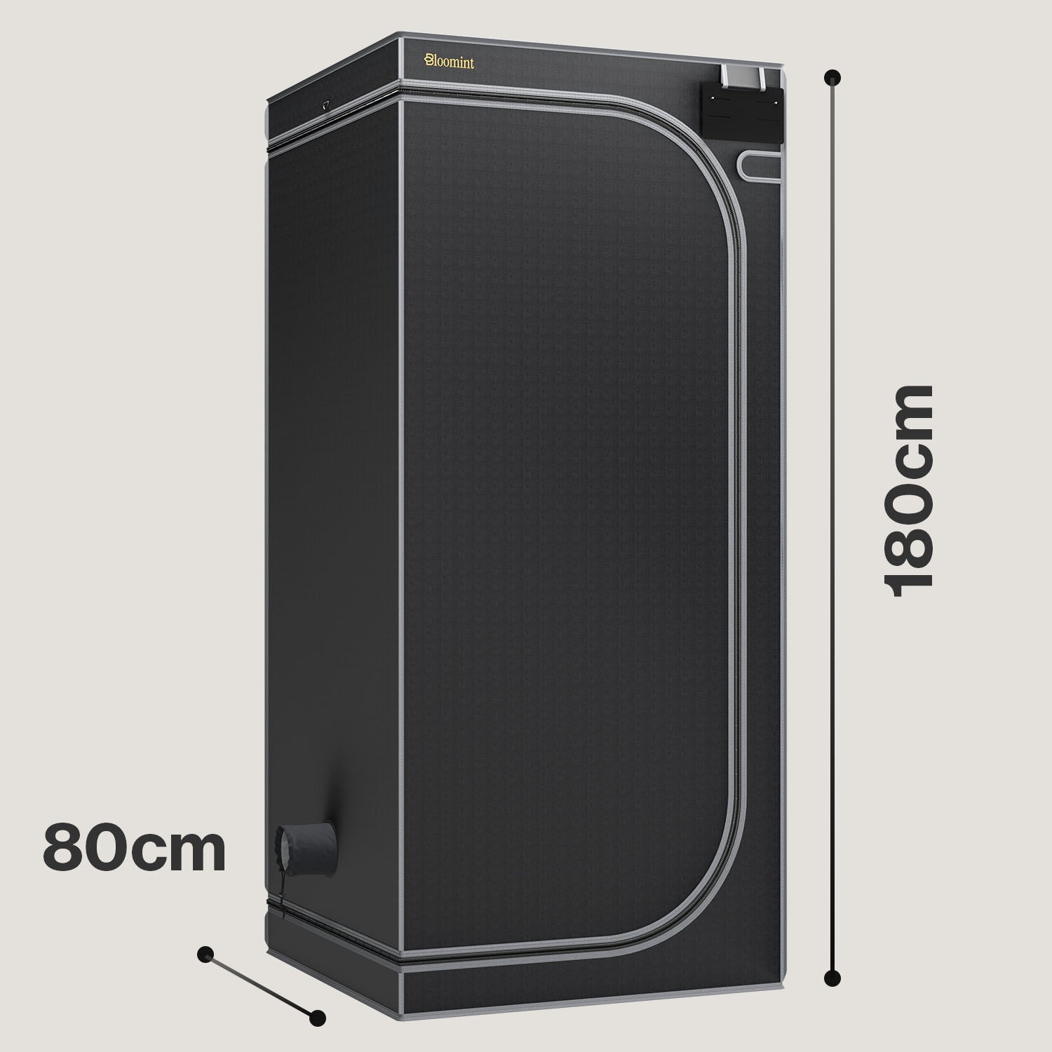 Bloomint Growzelt/Growbox 2.0, 80 x 80 x 180 cm, 1680D