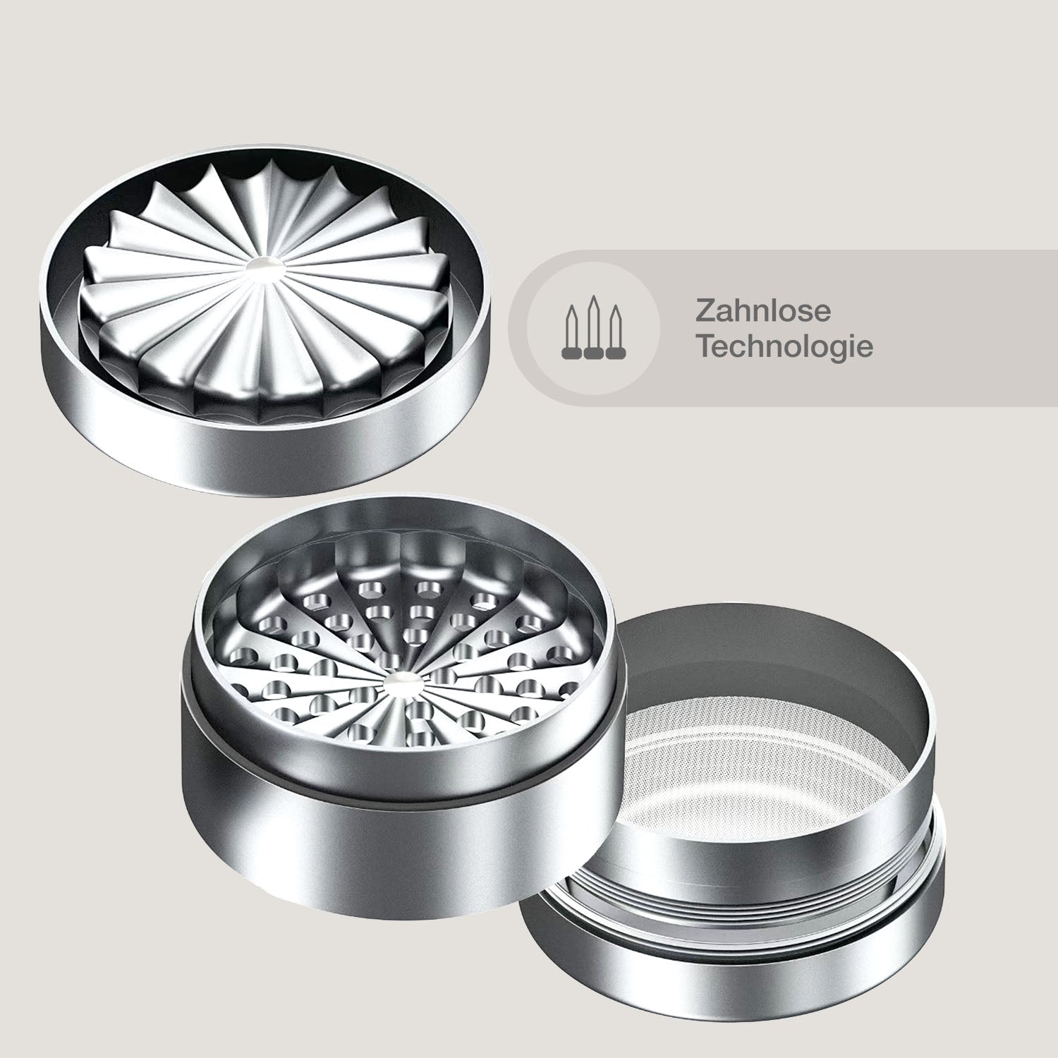 Bloomint Apollo Grinder 2.0, Silber, 63 mm