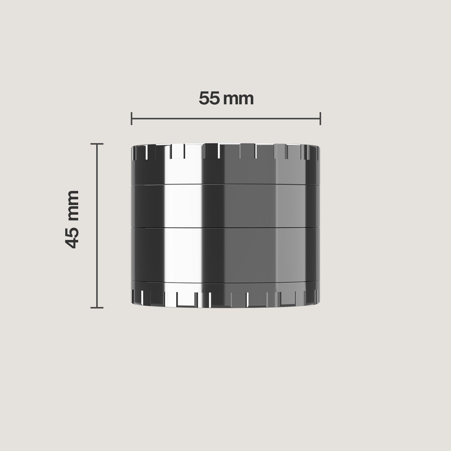 Bloomint Edelstahl Grinder 4-teilig 55mm