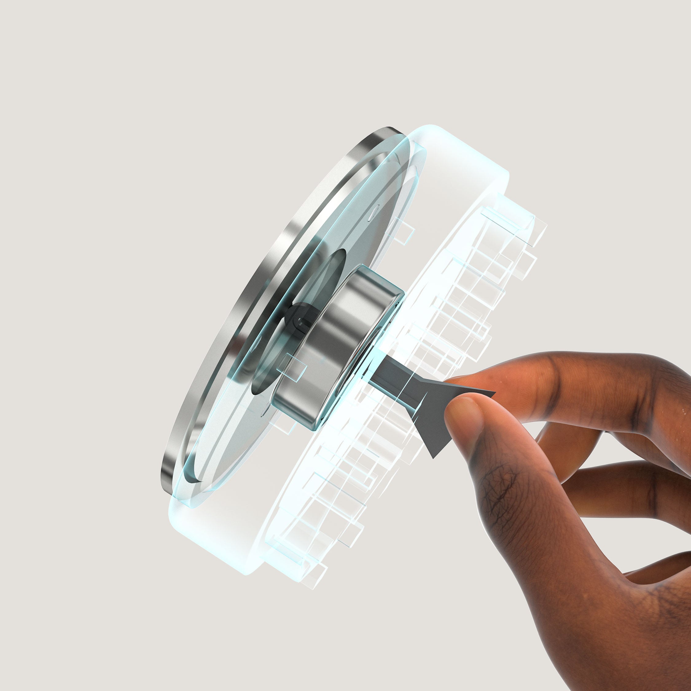 Bloomint Cyber Edelstahl Grinder, 3-teilig, 62mm